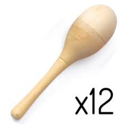 699706 MARACAS IN LEGNO DA COLORARE - 6 COPPIE